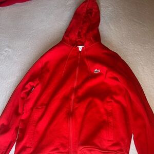 Used XL (Fits Small) Lacoste Zip Up W/ “LACOSTE” on the Hood